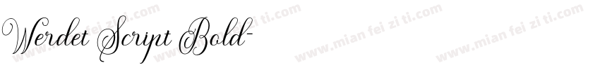 Werdet Script Bold字体转换